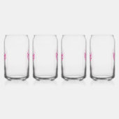 ホットピンクディスコブギー ブライダルシャワー ガラス缶 (左)