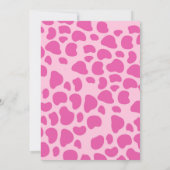 ホットピンクディスコ女性のカーボーイ誕生日パーティーの招待 招待状 (裏面)