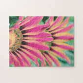 ホットピンクデイジー花びら ジグソーパズル (横)