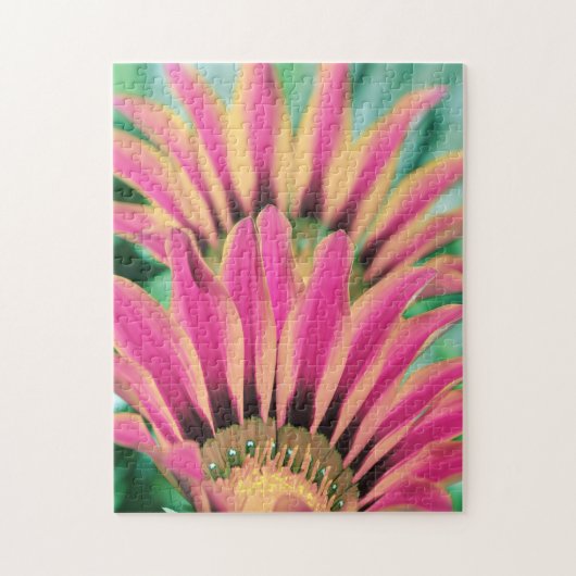 ホットピンクデイジー花びら ジグソーパズル (縦)