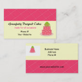 ホットピンクデザイナーケーキ 名刺 (正面/裏面)