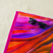 ホットピンクデザートインスピレーションビーチタオル ビーチタオル (インサイチュ)