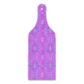 ホットピンクトリップ（幻覚体験）のようなとアクアブルーの抽象芸術パターン カッティングボード (正面)