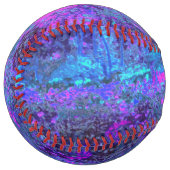 ホットピンクトリップ（幻覚体験）のようなとブルーの印象派の風景 ソフトボール (正面左)