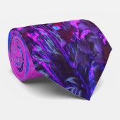 ホットピンクトリップ（幻覚体験）のようなとブルーの印象派の風景 ネクタイ (ロール)