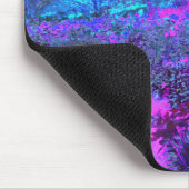 ホットピンクトリップ（幻覚体験）のようなとブルーの印象派の風景 マウスパッド (コーナー)