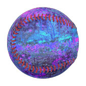 ホットピンクトリップ（幻覚体験）のようなとブルーの印象派の風景 野球ボール (正面左)