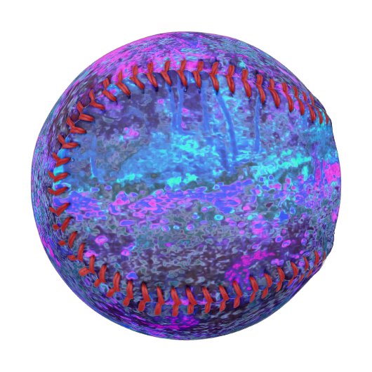 ホットピンクトリップ（幻覚体験）のようなとブルーの印象派の風景 野球ボール (正面左)