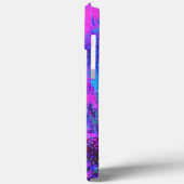 ホットピンクトリップ(幻覚体験)のようなとブルーの印象派の風景 Case-Mate iPhoneケース (裏面 / 左)