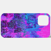 ホットピンクトリップ(幻覚体験)のようなとブルーの印象派の風景 Case-Mate iPhoneケース (裏面 (横))