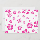 ホットピンクトロピカルハイビスカスフローラパーティの招待状 招待状 (裏面)