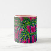 ホットピンクトロピカルパームズ ツートーンマグカップ (中央)