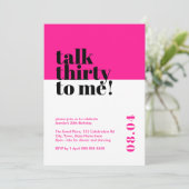 ホットピンクトークサートミー誕生日 招待状 (スタンド正面)