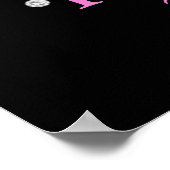 ホットピンクドリッピンググリッター&バルーン誕生日 ポスター (角)