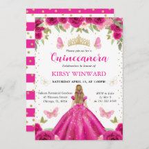 ホットピンクドレスブロンドプリンセスキンセアニェラ