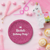 ホットピンクドール招待状、ファッションドールパーティー ペーパープレート (パーティー)