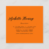 ホットピンクネオングリッタースクエアビジネスカード スクエア名刺 (裏面)