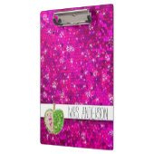 ホットピンクネオングリーン先生Apple教室の名前 クリップボード (左)