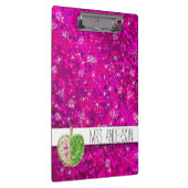 ホットピンクネオングリーン先生Apple教室の名前 クリップボード (右)