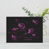 ホットピンクネオンチョーンバースデーパーティー 招待状 (スタンド正面)