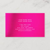 ホットピンクネオンメイクアップアーティスト 名刺 (裏面)