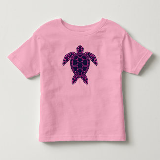ホットピンクネオンラバシーカメデザイン トドラーTシャツ