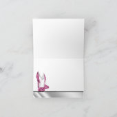 ホットピンクハイヒールシューズサンキューカード サンキューカード (内部)