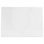 ホットピンクハッピーバースデーかわいい弓の署名名 ラージペーパーバッグ (裏面)