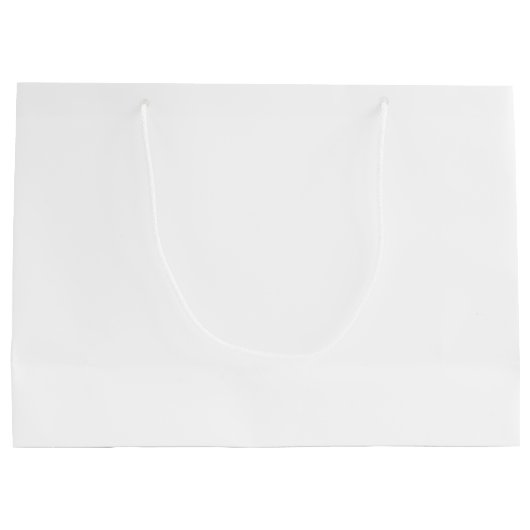 ホットピンクハッピーバースデーかわいい弓の署名名 ラージペーパーバッグ (裏面)