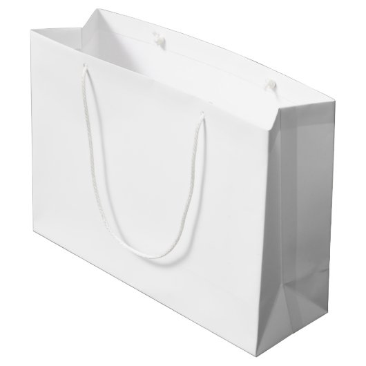 ホットピンクハッピーバースデーかわいい弓の署名名 ラージペーパーバッグ (裏面アングル)