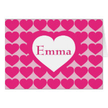 ホットピンクハートパターパーソナライズされたン – ハート