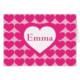 ホットピンクハートパターパーソナライズされたン – ハート