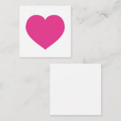 ホットピンクハートラブノートスウィートモダン ノートカード (正面/裏面)