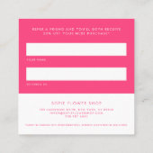 ホットピンクハート共有ラブレファレンスカード 紹介カード (裏面)