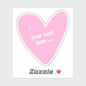 ホットピンクハート – コンターシール シール (シート)