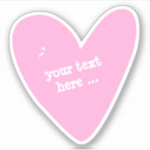 ホットピンクハート – コンターシール シール (正面)