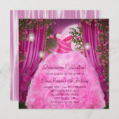 ホットピンクバラキンセアニェラ 招待状 (正面/裏面)