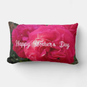 ホットピンクバラパーソナライズされた – 母の日 ランバークッション (正面)