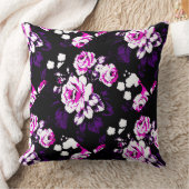 ホットピンクバラ クッション (ブランケット)