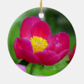 ホットピンクバラ セラミックオーナメント (裏面)