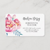 ホットピンクバラ 名刺 (正面)