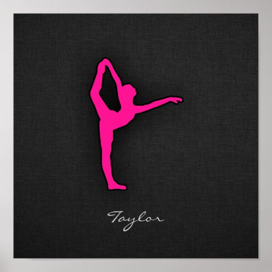 ホットピンクバレエダンサー ポスター (正面)