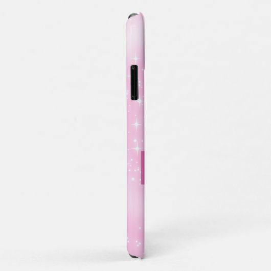 ホットピンクバレリナダンススパークルパーソナライズされた Case-Mate iPhoneケース (裏面/右)