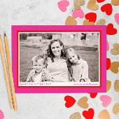 ホットピンクバレンタインデーのフォトフレーム