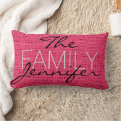 ホットピンクバーラップリ素朴ネンモノグラム ランバークッション (ブランケット)