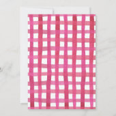 ホットピンクバーンファーム誕生日サンキューカード 招待状 (裏面)