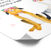 ホットピンクバーンファーム誕生日マイルストーンポスター ポスター (角)