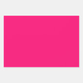 ホットピンクパステルガーリークリスマスキュートホリデー無地の ラッピングペーパーシート (正面3)