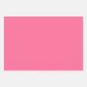 ホットピンクパステルガーリークリスマスキュートホリデー無地の ラッピングペーパーシート (正面)