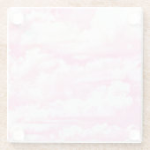 ホットピンクパステルクラウド ガラスコースター (裏面)